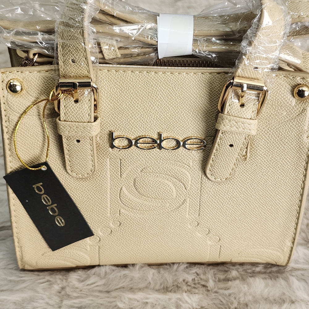 NWT Bebe Tan Vegan Leather Small Crossbody Bag